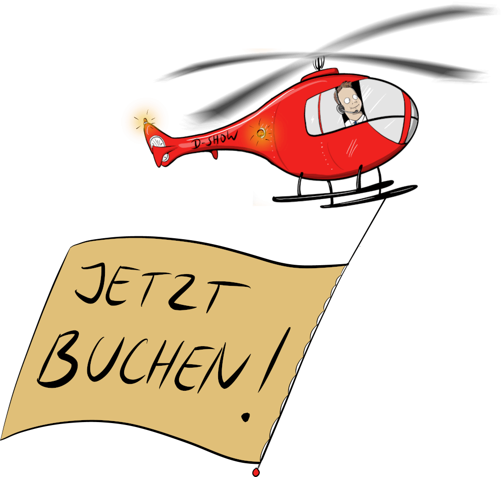 Helikopter mit Banner